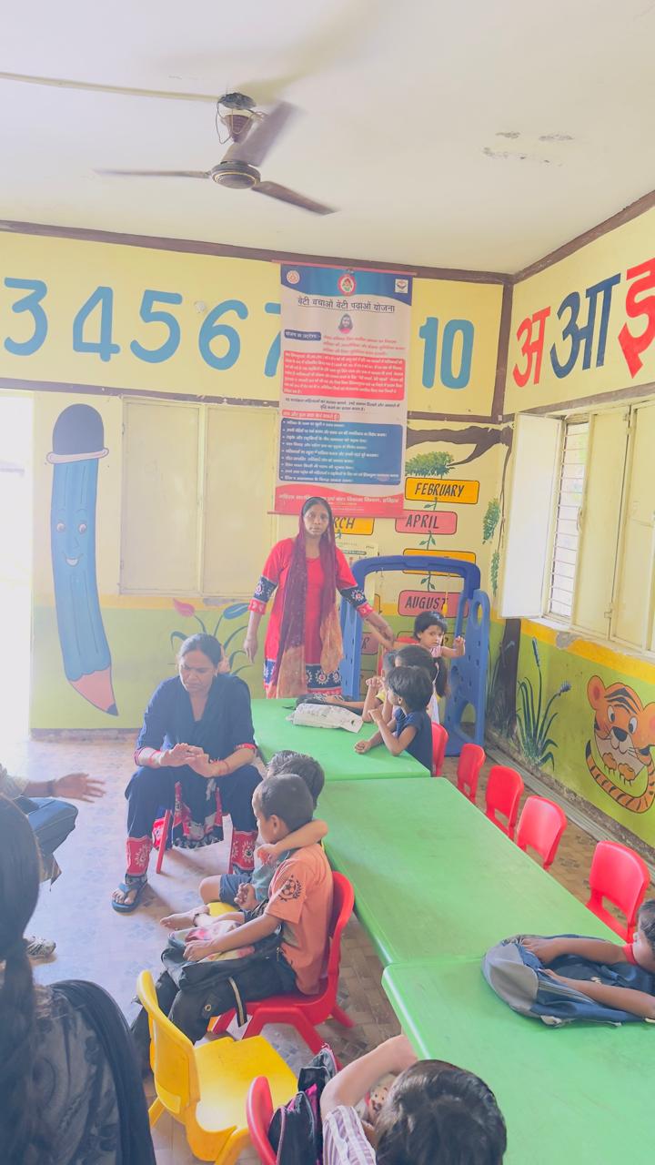 Children's activities at the Anganwadi Centre